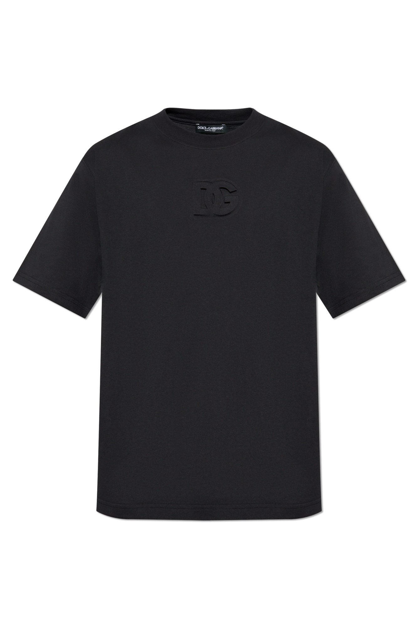 DOLCE&GABBANA Tシャツ・カットソー 黒 2007525Y0077 DOLCE & GABBANA T-shirt Black DG Baroque Cotton Crewneck